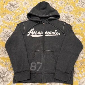 Aeropostale Charcoal Hoodie with Logo